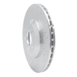 Mercedes-Benz CLS450 Brake Rotor (1) - Rear Left - R1 Concepts - Drilled & Slotted - Silver - `17-`23